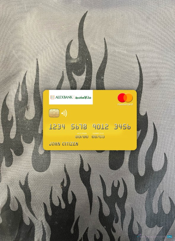 Download Egypt Bank of Alexandria mastercard photolook front Photoshop template